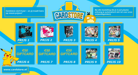 Cardstore 8 Jaar Verjaardagsloterij