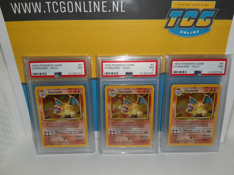 [3x] Charizard Base Set - PSA 7