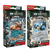 Pokémon Powerful Pokémon ex are ready to charge onto the battlefield in the new Pokémon TCG: ex Battle Decks (Melmetal and Houndoom). Each 60-card deck is led by an exceptional Pokémon ex and includes everything you need to play right away. Let the battle