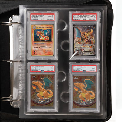 Gemloader Premium Graded Card Binder pour Slabs [28 emplacements – configuration 2x2] Gris