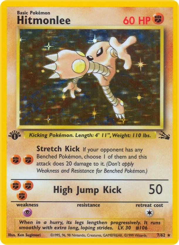 Hitmonlee (1st Edition) - Fossil - 7/62