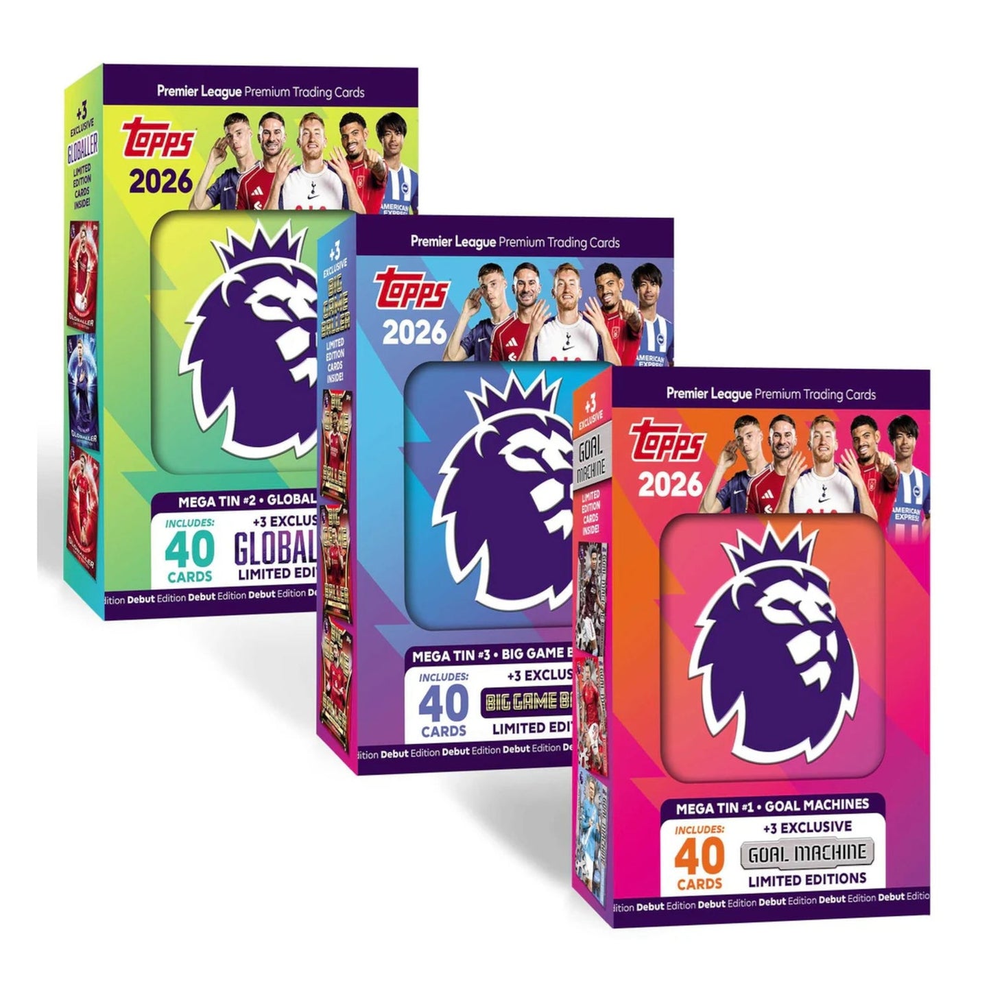 Mega Tin de cartes à collectionner Premier League 2025/26