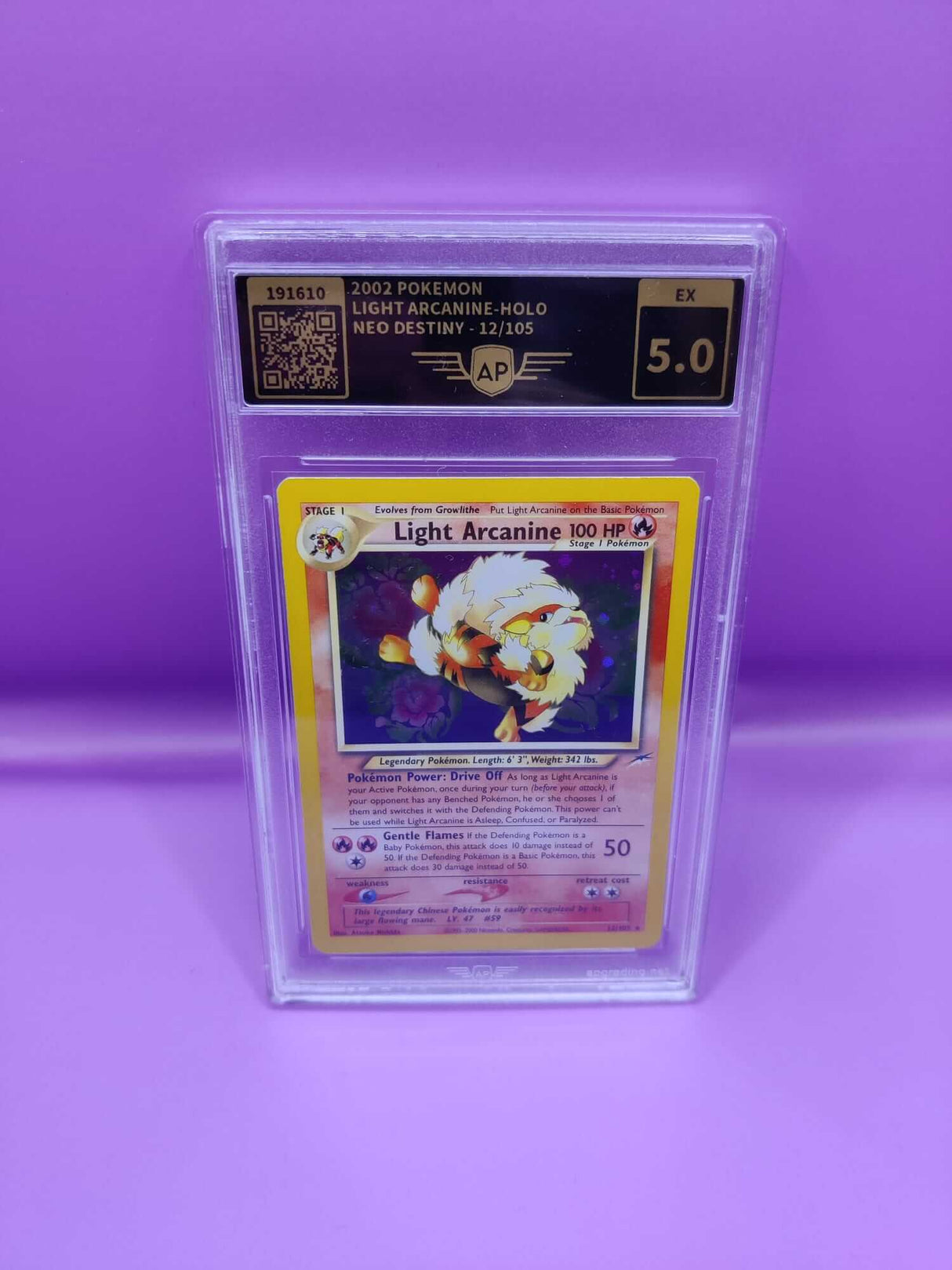 Neo Destiny – Light Arcanine – 12/105 – AP Grading 5.0