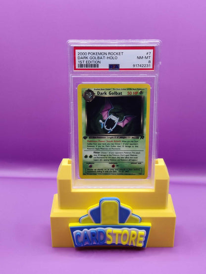 Singles Naam: Dark Golbat 1st EditionSet: Team RocketTaal: EngelsNummer: 7/82Grading bedrijf: PSAGrade: 8