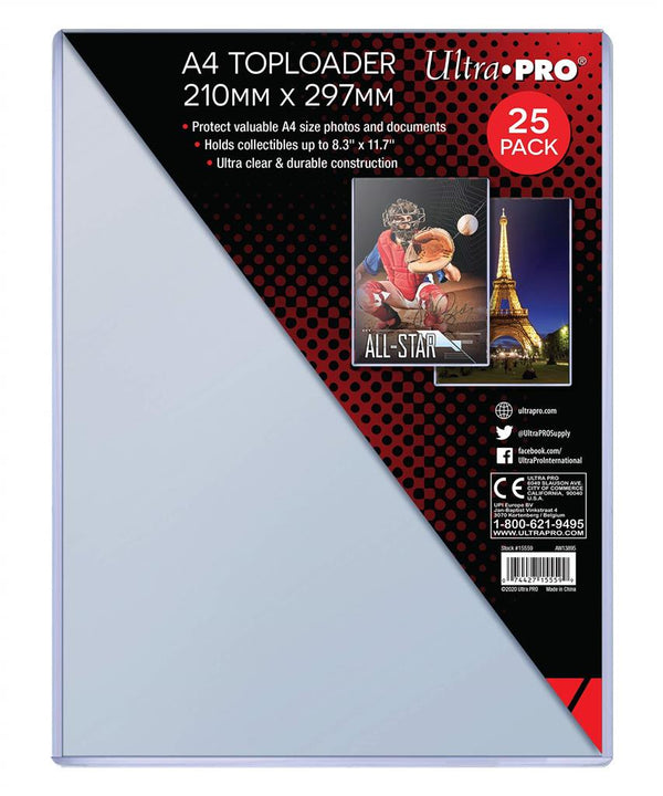 Ultra Pro A4 Toploader 210MM x 297MM (25 stuks)