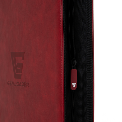 Gemloader Premium 3X4 Traditional Sleeved Collector's Binder (480 Pockets) - Red