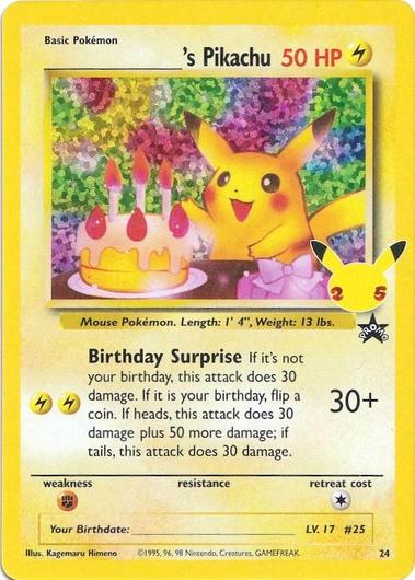 Pikachu de ____ - Célébrations - 24