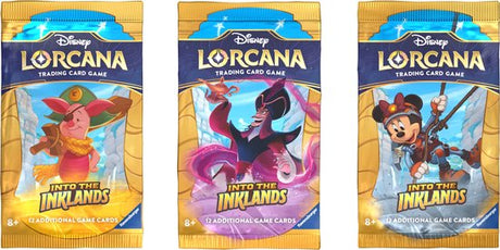 Lorcana Betreed nieuwe werelden met Into the Inklands!Ontdek onbekende gebieden en iconische locaties uit de Disney-wereld in de derde set van Disney Lorcana: Into the Inklands. Deze Booster Box bevat 24 boosterpacks vol magie, avontuur en strategische di