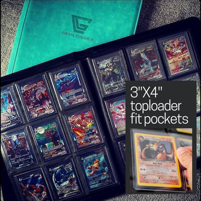 Gemloader Premium 3”X4” Toploader Binder (216 Pockets) - Roze