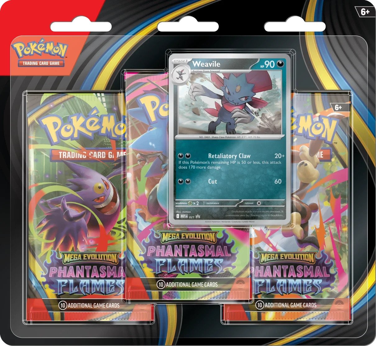 Pokémon ME02 Phantasmal Flames 3 Booster Blister