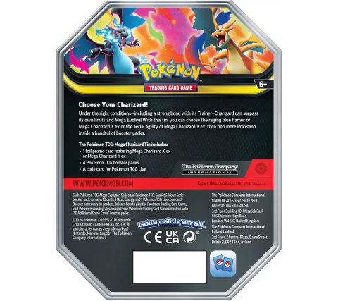 Pokémon Mega Charizard ex Tin