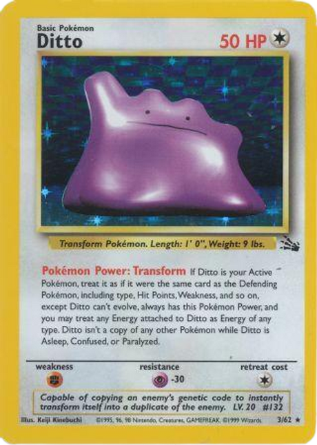 Singles Naam: Ditto (1st Edition)Set: FossilTaal: NederlandsNummer: 3/62Staat: Near Mint