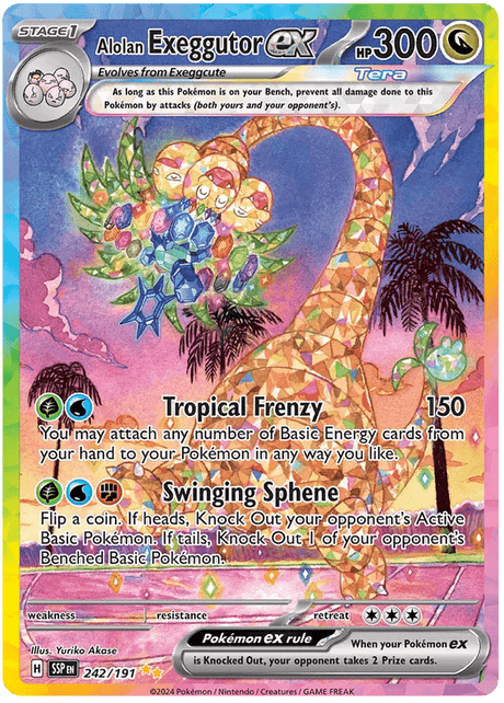 Naam: Alolan Exeggutor exSet: Surging SparksNummer: 242/191Staat: Near Mint