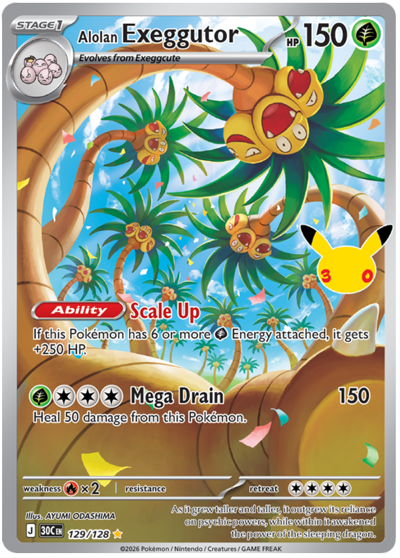 Alolan Exeggutor - 30th Celebration - 129/128