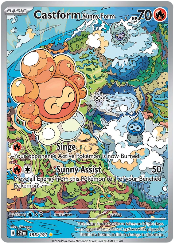 Castform Sunny Form - Surging Sparks - 195/250