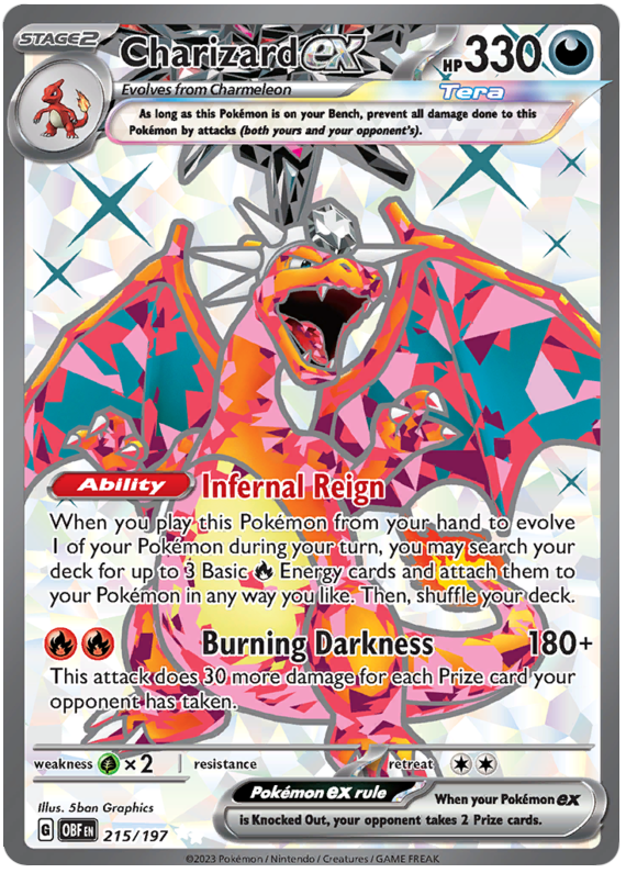 Dracaufeu ex - Flammes Obsidiennes - 215/197