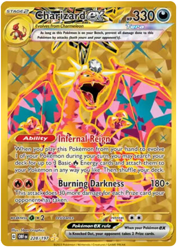 Dracaufeu ex - Flammes Obsidiennes - 228/197