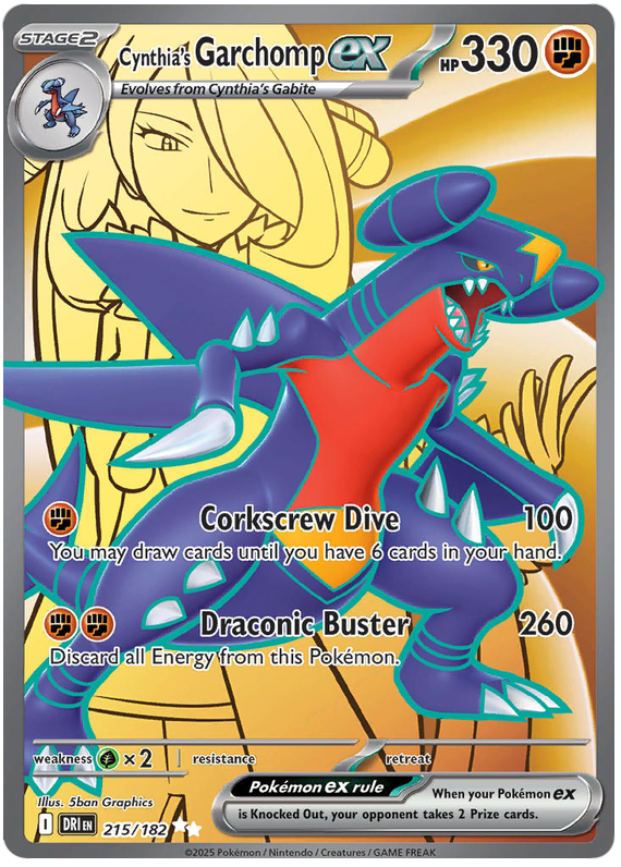 Cynthia's Garchomp ex - Destined Rivals - 215/182
