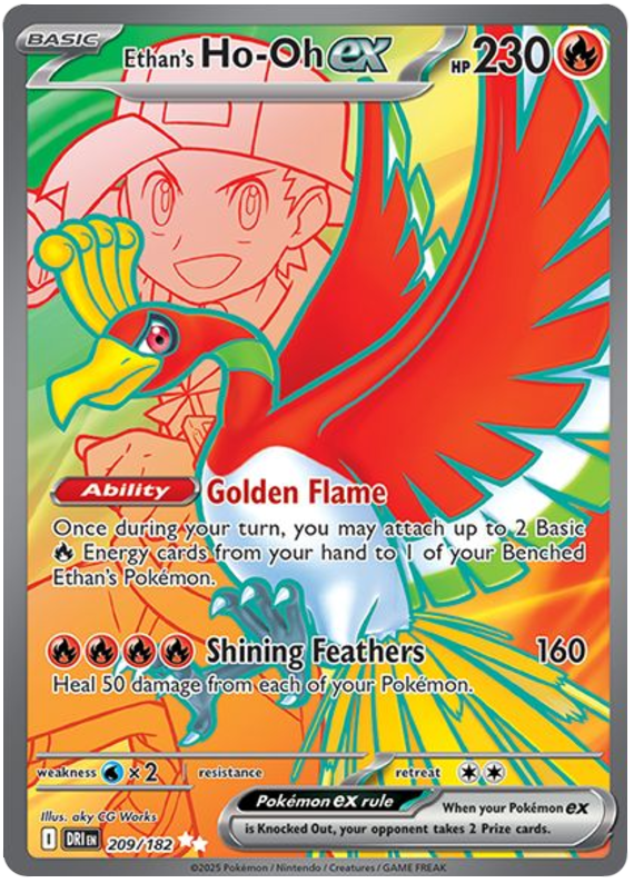 Ho-Oh ex d'Ethan - Destined Rivals - 209/182