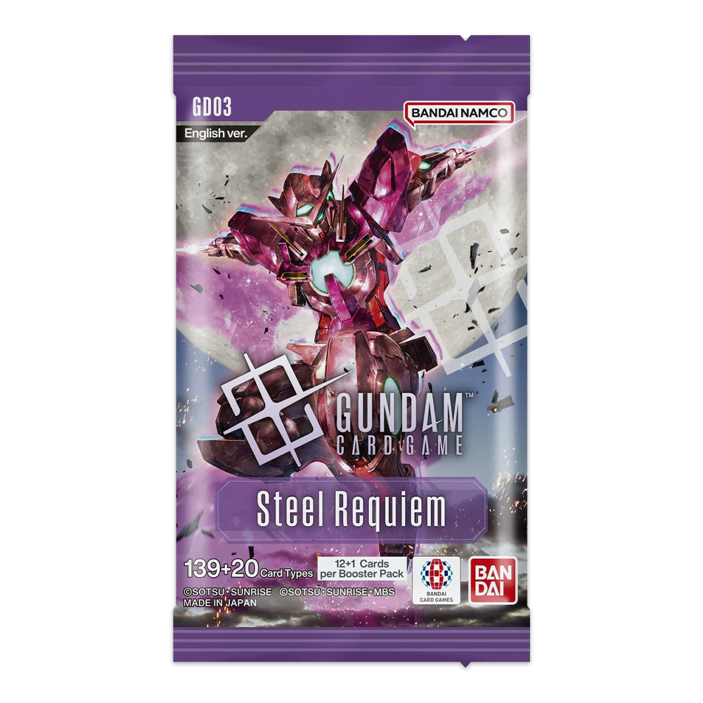 Paquet de rappel de jeu de cartes Gundam GD-03 Steel Requiem