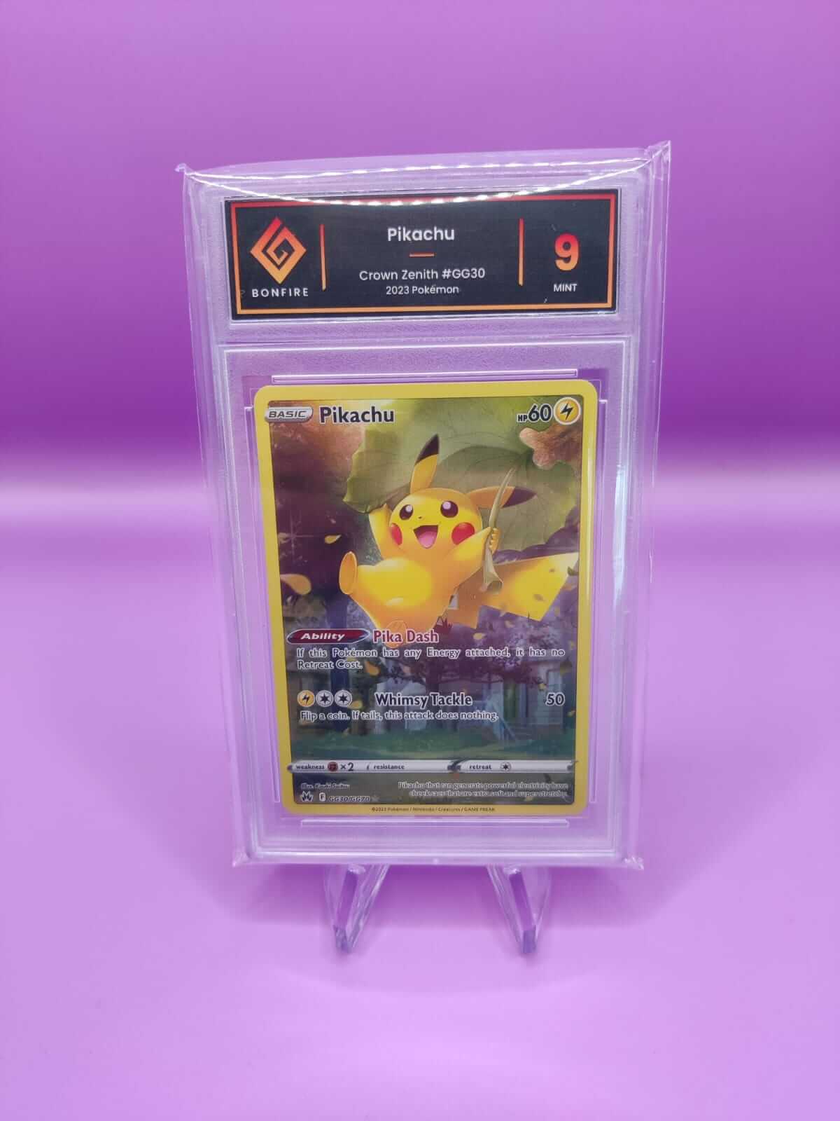 Pikachu – Crown Zenith – GG30 – Bonfire Grading 9