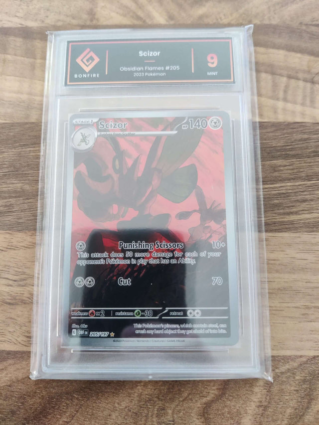 Scizor – Obsidian Flames – 205 – Bonfire Grading 9