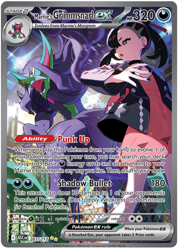 Marnie's Grimmsnarl ex - Ascended Heroes - 287/217