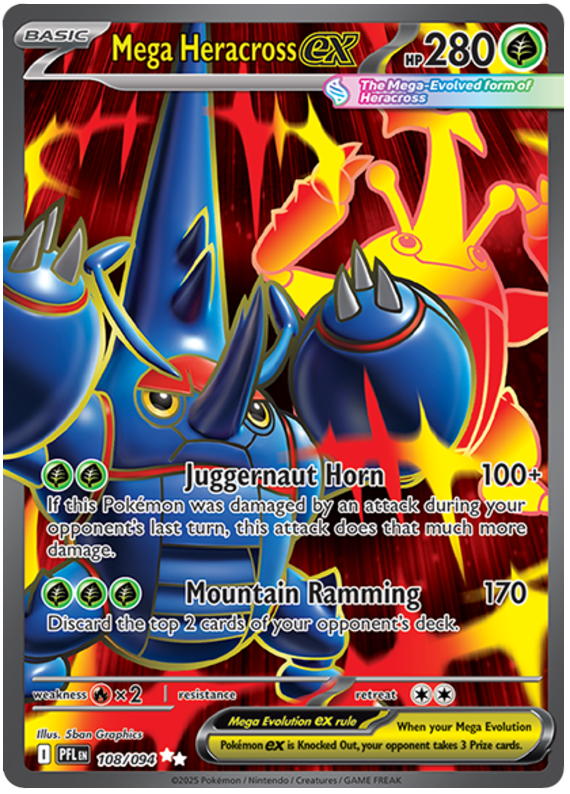 Mega Heracross ex - Phantasmal Flames - 108/094
