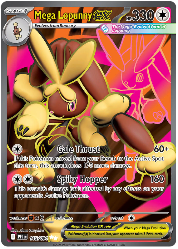 Mega Lopunny ex - Phantasmal Flames - 115/094