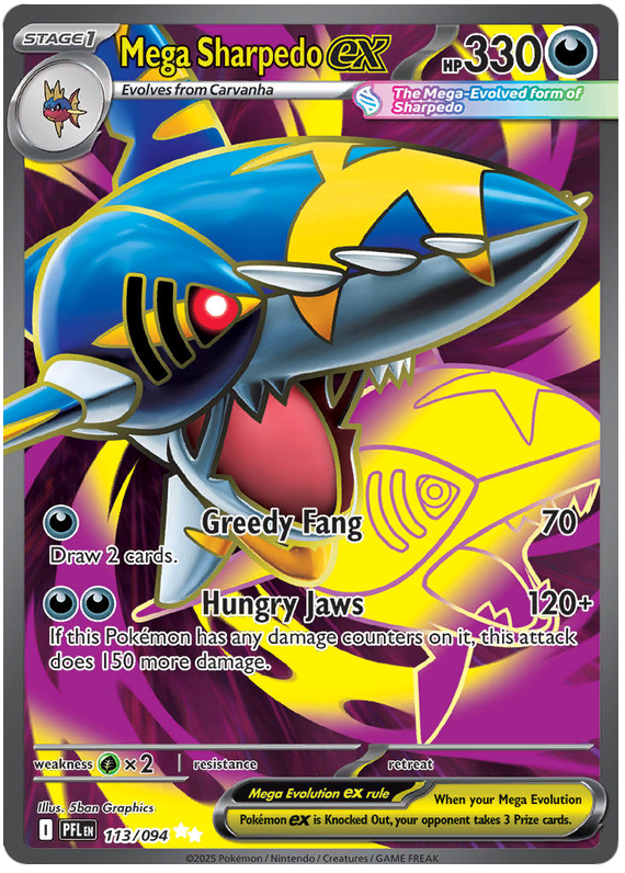 Méga Sharpedo-EX - Flammes Fantômes - 113/094