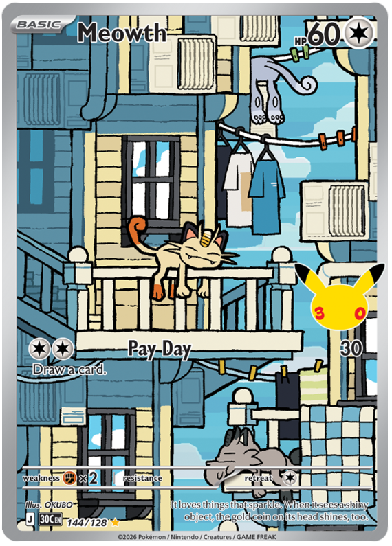 Meowth - 30th Celebration - 144/128