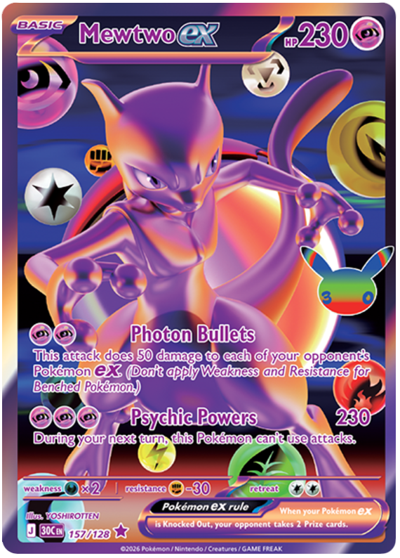 Mewtwo ex - 30th Celebration - 157/128