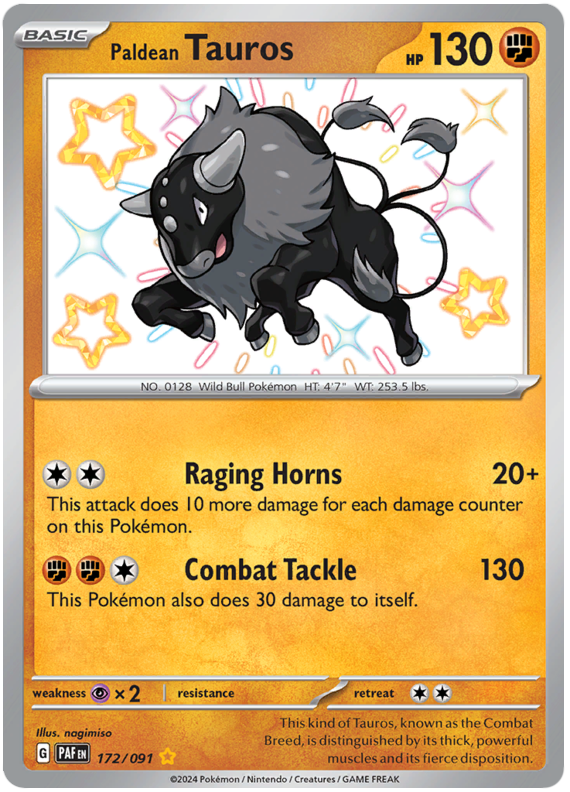 Paldean Tauros - Paldean Fates - #172