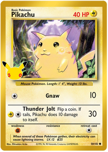 Pikachu - 30th Celebration - 58/102