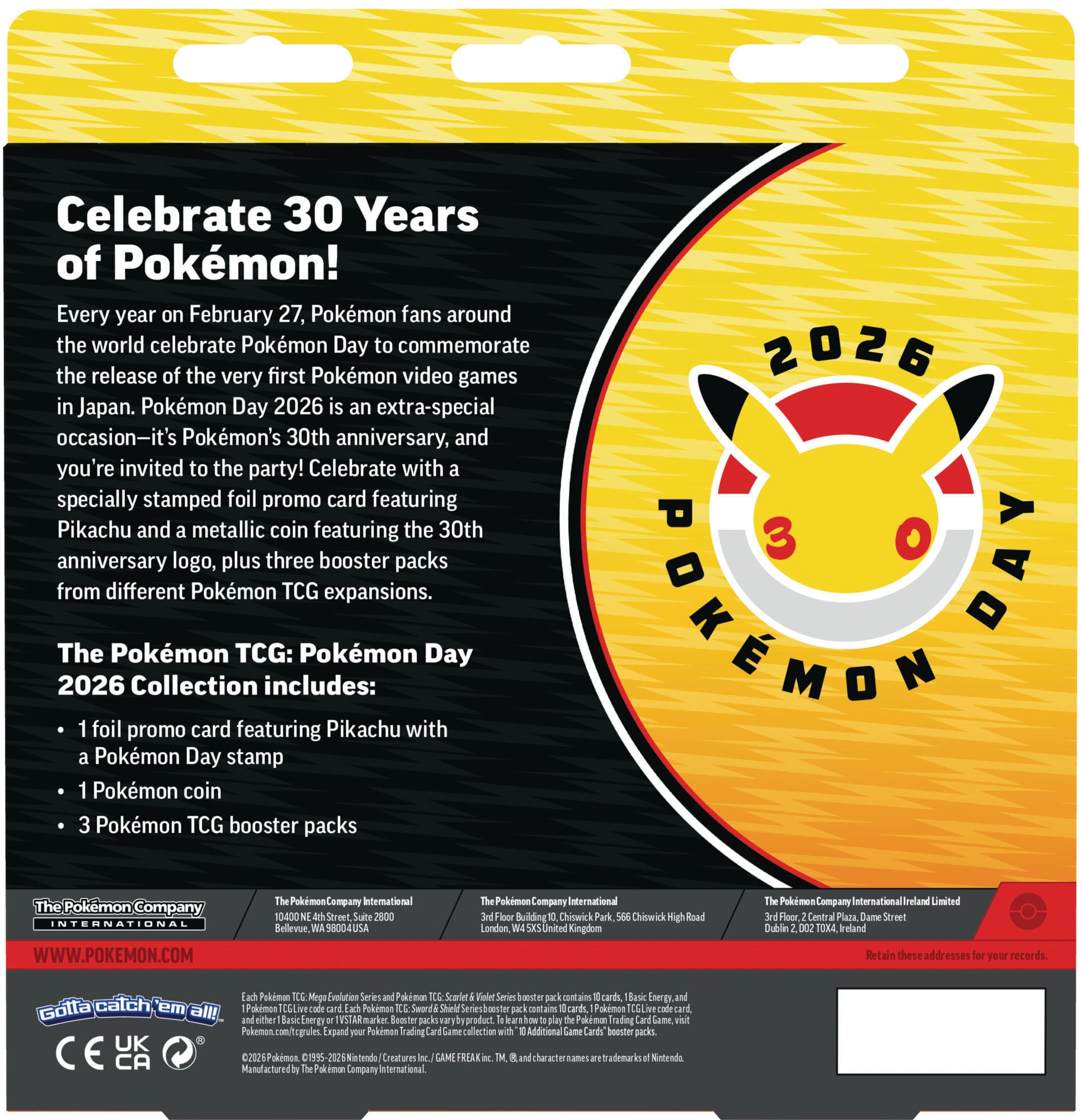 Pokémon Day 2026 30th Anniversary Collection - Unique & Exclusive