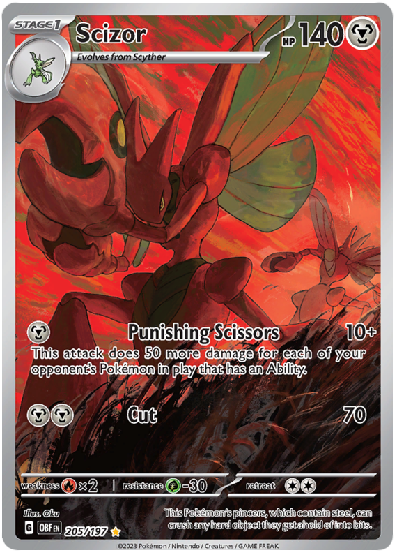 Scizor - Flammes Obsidiennes - 205/197