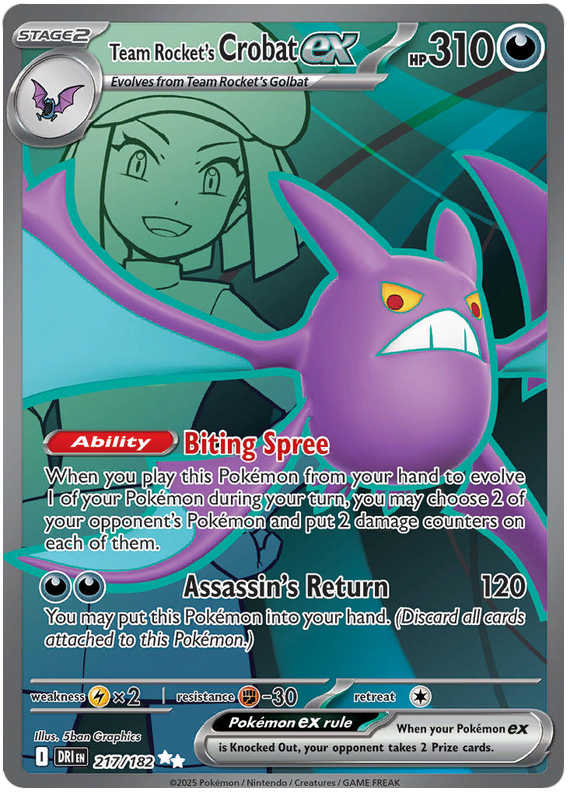 Le Crobat ex du Team Rocket - Rivaux Destinés - 217/182