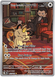Team Rocket's Meowth - Destined Rivals - 203/182