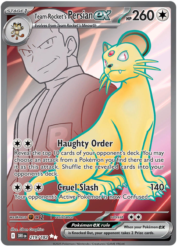 Team Rocket's Persian - Destined Rivals - 219/182