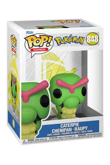 Dit is Caterpie van Pokémon als Funko Pop. Deze figuur is ongeveer 9 CM groot en komt in een vensterverpakking.