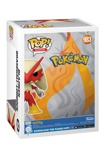 Dit is Blaziken van Pokémon als Funko Pop. Deze figuur is ongeveer 9 CM groot en komt in een vensterverpakking.