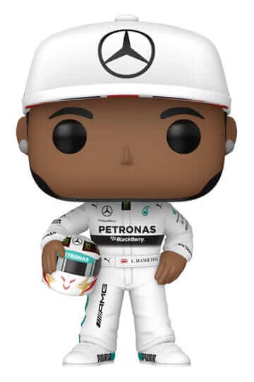 Speciale Funko Pop van Lewis Hamilton. Deze speciale Funko is een echt musthave voor elke Formula 1 fan! Deze Lewis Hamilton Funko Pop is ongeveer 9 cm groot en komt in een vensterverpakking.