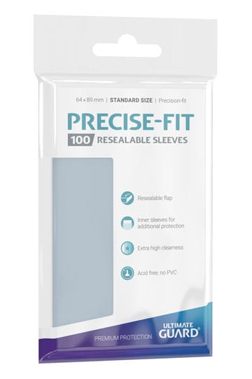Ultimate Guard Precise-Fit Sleeves Standard Size (100) - Resealable