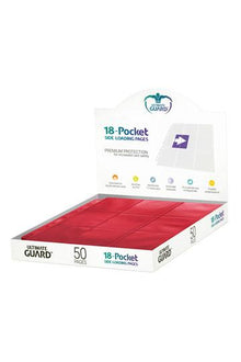 Accessoires High-quality, double-sided pocket pages (18 pockets, 9 pockets each on front and back side), that fit in almost any D-Ring-Binder, thanks to the double reinforced 11-hole strip. Each pack contains 50 pages for storing and carrying at least 900