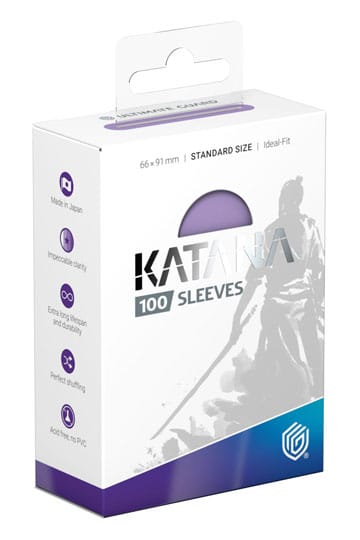 Accessoires Protect your cards like a Samurai with Ultimate Guard's Katana sleeves! Honoring the tradition of great Japanese craftmanship, these precision-made, top-of-the-line sleeves are fully opaque, extremely durable and will meet the highest standard