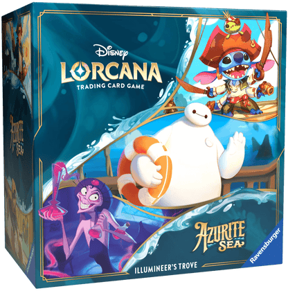 Lorcana De Illumineer’s Trove is de ultieme schat voor zowel verzamelaars als spelers en bevat een kunstzinnige opbergdoos met 6 kaartverdelers met inktthema om je Disney Lorcana TCG-kaarten veilig en georganiseerd te houden.De Illumineer’s Trove bevat 8