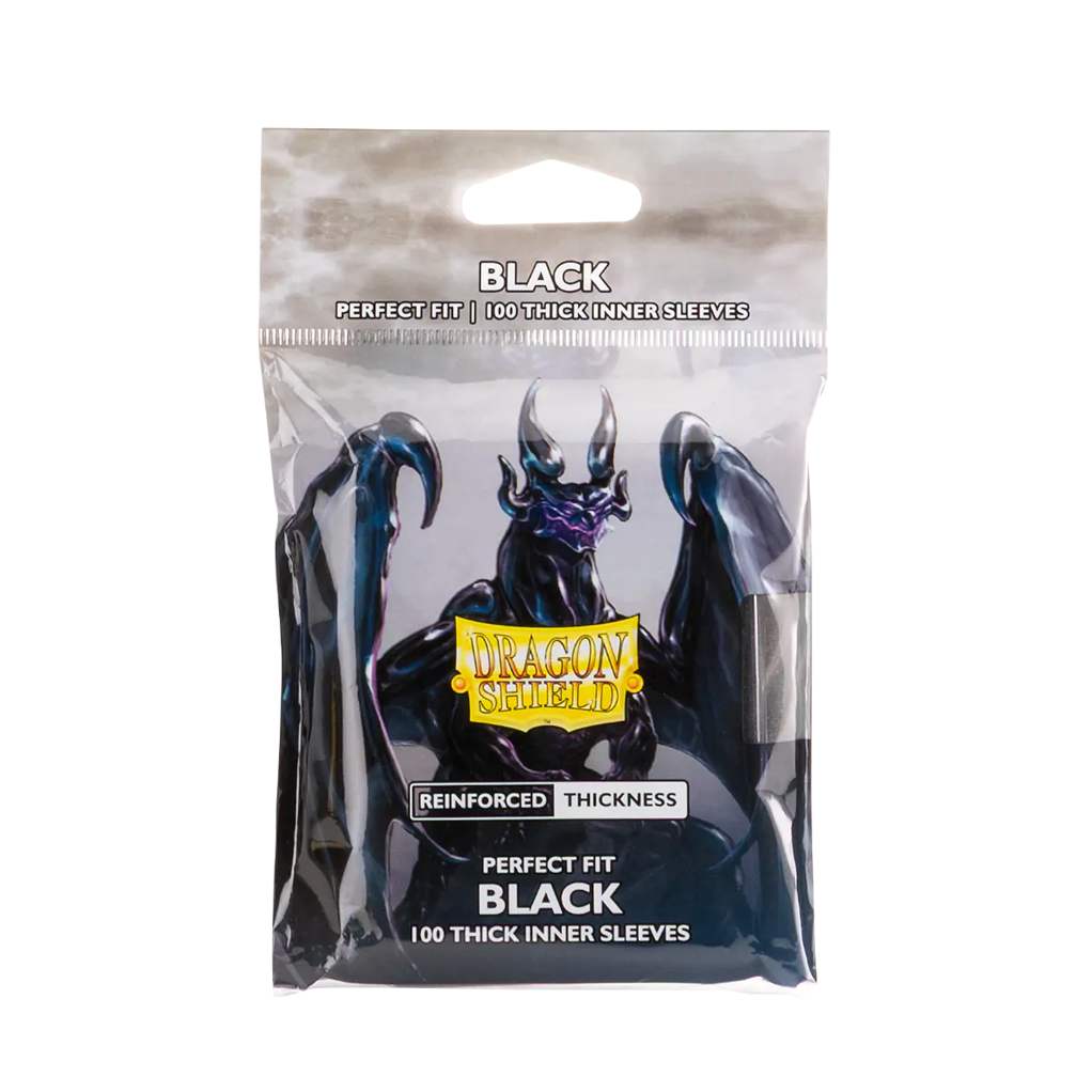 SLEEVES Dragon Shield Standard size Perfect fit - Inner Sleeves - Thick Inner Black (100 stuks)