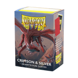 SLEEVES DS Matte Dual - Crimson & Silver (100)