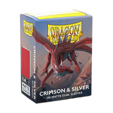 SLEEVES DS Matte Dual - Crimson & Silver (100)