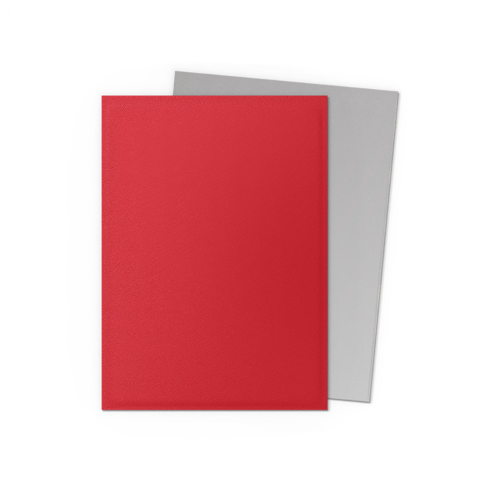 SLEEVES DS Matte Dual - Crimson & Silver (100)